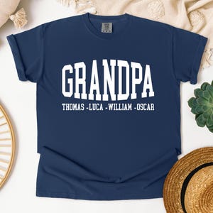 Custom Grandpa Shirt, Personalized Grandpa Shirt with Grandkids Names, Customized Father&#39;s Day Gift for Grandpa or Dad, Custom Names Shirts