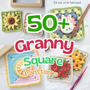 50+ Granny Square Crochet Patterns: Beginner-Friendly Bundle (Digital Download)