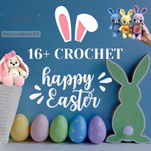 16-in-1-Ostern-Amigurumi-Häkelanleitungen: Häschen-Häkelpaket (PDF)