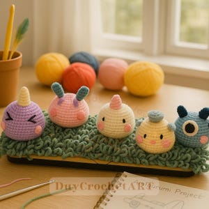 Kawaii Crochet Monsters Amigurumi Pattern: Beginner-Friendly DIY Plush Toy (PDF Pattern Set)