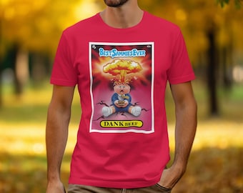 Beste Sammies überhaupt T-Shirt, Dank Beef Cartoon T-Shirt, lustiges Foodie Shirt, Garbage Pail Kids Inspiriertes Design, Neuheit Grafik-T-Shirt, DPK