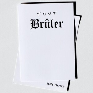 Illustration "Tout Brûler" - Douce Torpeur - Art Print - Carte Postale