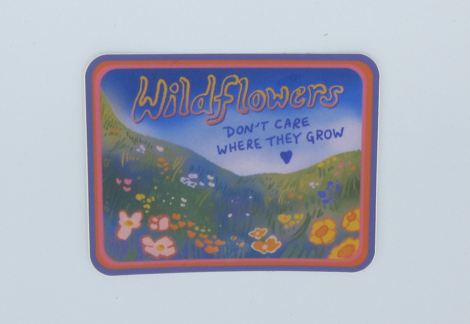 WildFlowers Don't Care Where They Grow Sticker Laptop Song Etsy