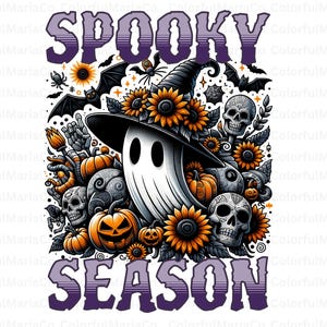 Spooky Season Png, Retro Halloween Png, Spooky Png, Halloween Png, Halloween Shirt Sublimation Design, Witchy Bats Png, Spooky vibes Png