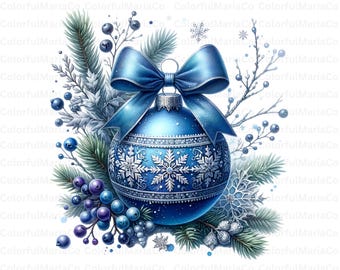 Christmas Ornaments Png, christmas balls, Christmas baubles, Clipart Bundle, Transparent Background, Holiday Crafts, Commercial Use