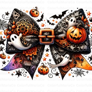 Halloween Bow PNG, Coquette Bow Png, Coquette Halloween Png, Spooky vibes Png, Trendy Halloween Spooky Season, Retro Halloween Shirt Png