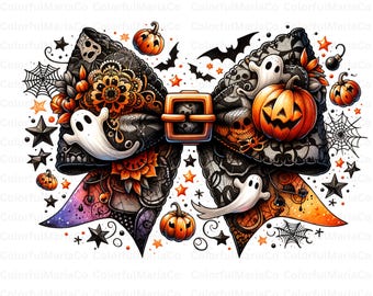 Halloween Bow PNG, Kokietka Łuk Png, Kokietka Halloween Png, Upiorne wibracje Png, Modny Halloween Upiorny Sezon, Retro Halloween Koszulka Png