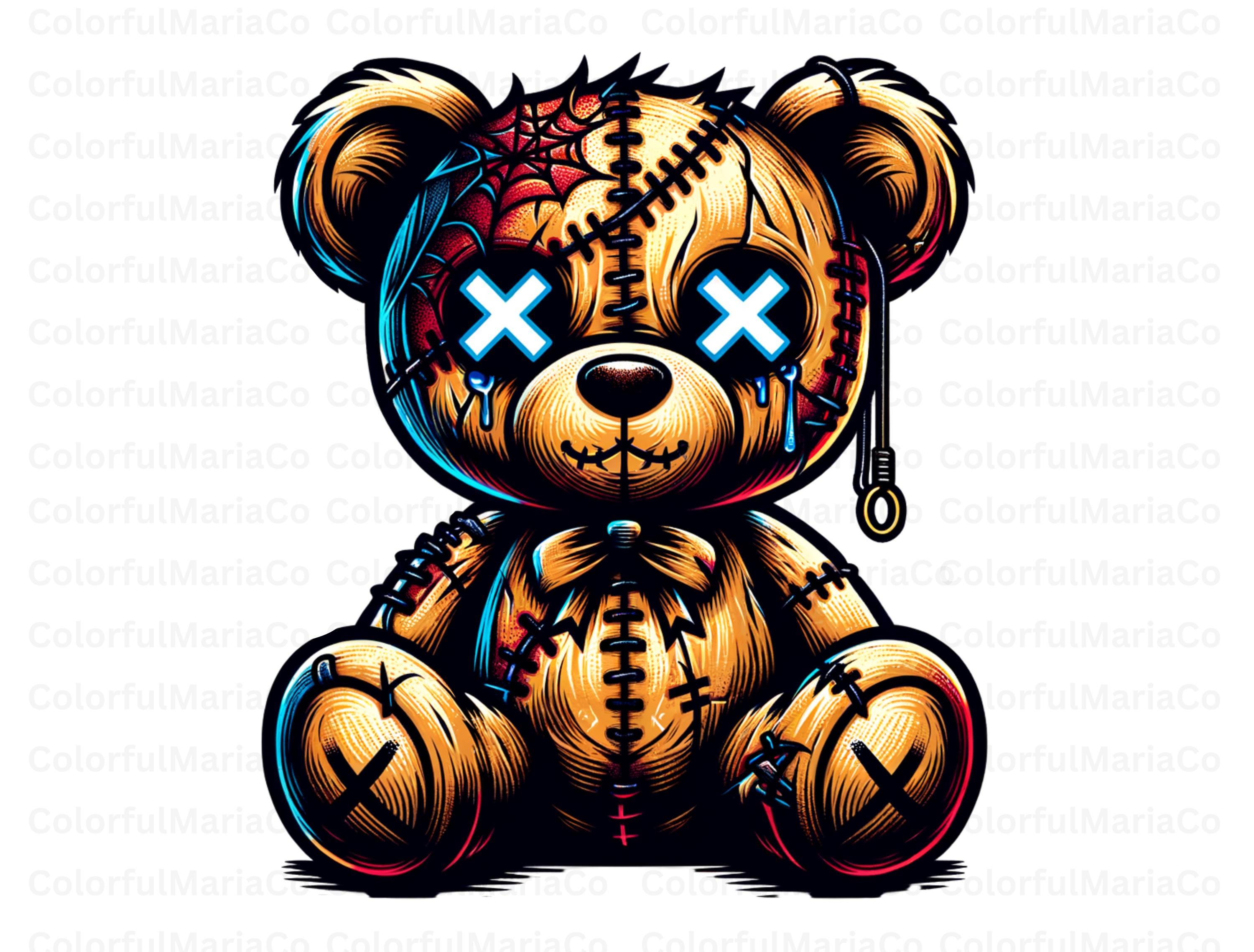 Gangster Teddy Bear Cartoon - Etsy Israel, image size:3000x2278