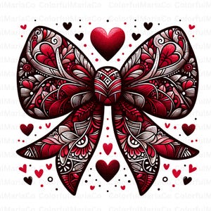 Cute Bows  Png, Coquette Red Bows png, Coquette Shirt Design, Cute Delicate Bows Sublimation, Bows  Png,Sublimation Digital PnG Download