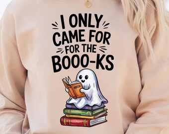 Ghost Books Halloween png, book lovers png, Halloween Png, Sublimation, Halloween Shirt png, Spooky season png