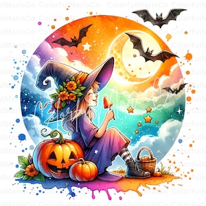 Witch Png, Halloween Sublimation Digital Download, Witchy png, Halloween Girls png, Aesthetic Halloween Shirt  PNG