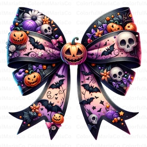 Halloween Bow PNG, Coquette Bow Png, Coquette Halloween Png, Spooky vibes Png, Trendy Halloween Spooky Season, Retro Halloween Shirt Png