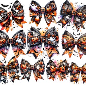 Halloween Bow PNG Bundle, Coquette Bow Png, Coquette Halloween Png, Bow Png, Trendy Halloween Spooky Season, Retro Halloween Shirt Png