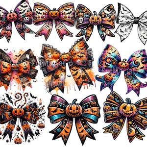 Halloween Bow PNG Bundle, Coquette Bow Png, Coquette Halloween Png, Bow Png, Trendy Halloween Spooky Season, Retro Halloween Shirt Png