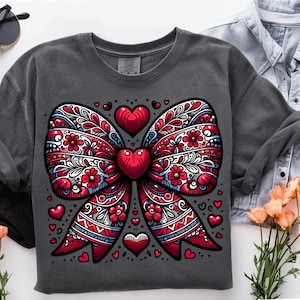 Cute Bows  Png, Coquette Red Bows png, Coquette Shirt Design, Cute Delicate Bows Sublimation, Bows  Png,Sublimation Digital PnG Download