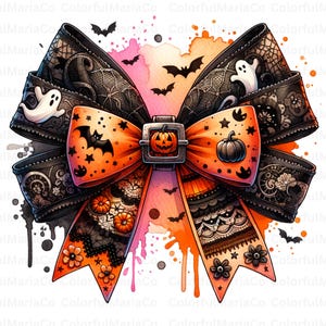 Halloween Bow PNG, Coquette Bow Png, Coquette Halloween Png, Spooky vibes Png, Trendy Halloween Spooky Season, Retro Halloween Shirt Png
