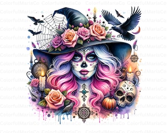 Dag van de doden png, Catrina png, suikerschedel png, meisjesschedel png, Mexicaanse png, dag van de doden, Catrina-clipart, png, tatoeage, shirt