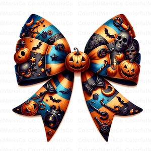 Halloween Bow PNG, Coquette Bow Png, Coquette Halloween Png, Spooky vibes Png, Trendy Halloween Spooky Season, Retro Halloween Shirt Png