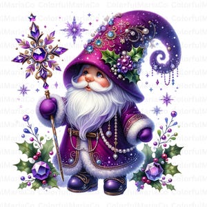クリスマス バイオレット ノーム png、ノーム クリップアート、クリスマス ノーム クリップアート、バイオレット ノーム、クリスマス ノーム デジタル ダウンロード、商用利用