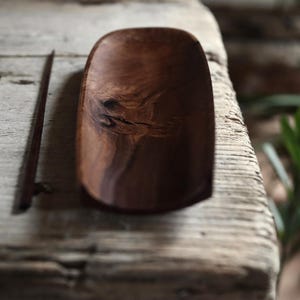 19世紀アンティーク チーク材 ハンドメイド 木製 茶杓 | 功夫茶合 | 茶道 | 茶器 | 送料無料、巾着袋と上質な茶葉サンプル付き