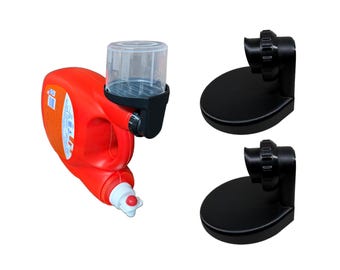2 - Laundry Detergent Cup Holders with Drip Tray, Compatible lid Drain for Arm Hammer, Members Mark, Xtra, All, Purex and Persil.