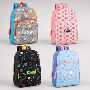 Personalized Kids Backpack, Custom Monogram School Backpack, Back to School Book Bag, Preschool Kindergarten Backpack, Name Backpack