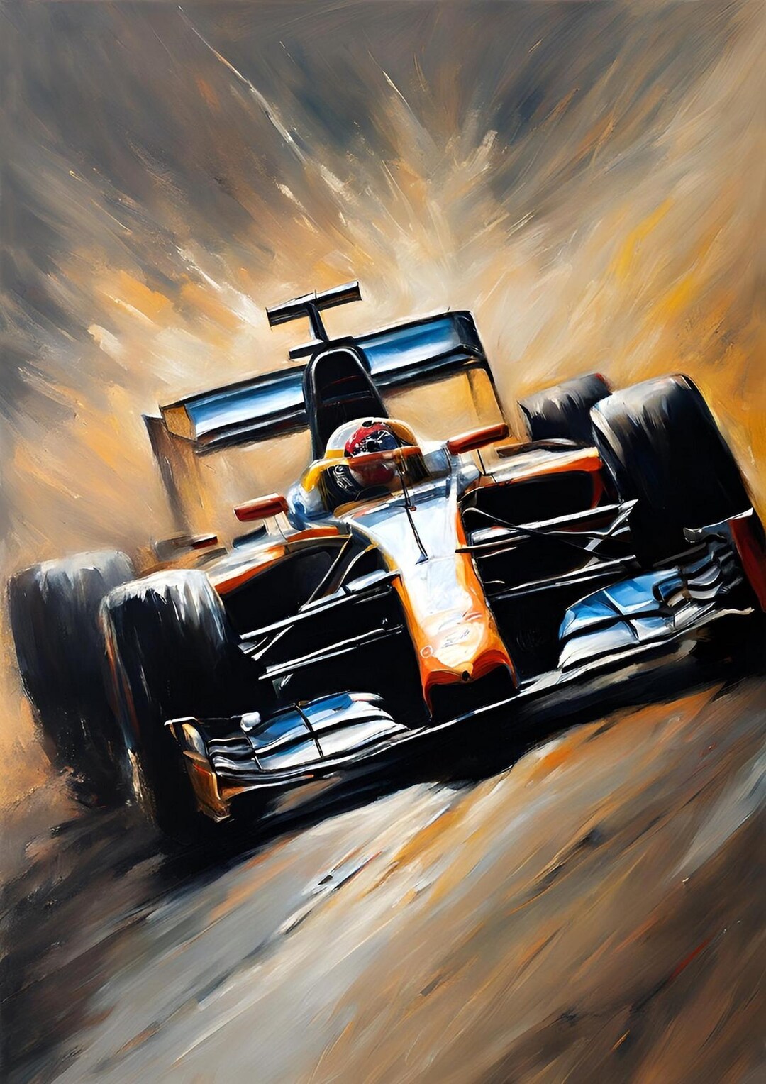 Acceleration. A Formula 1 Racing Car Screams Round the Circuit at ...