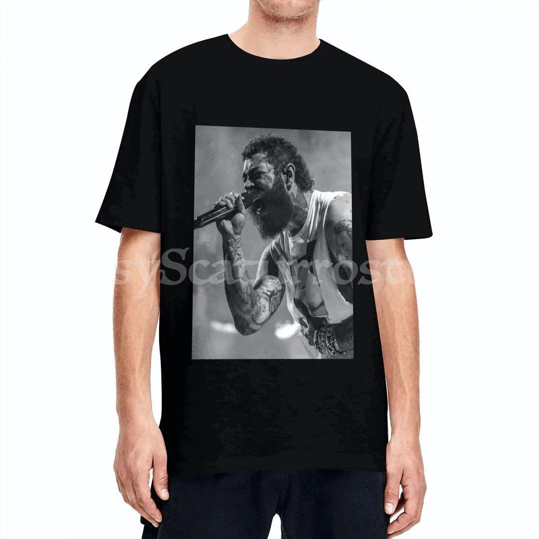 Post Malone Live 2018 Logo T-Shirt – Official Men’s Grey Tee, Size XXL - View #4