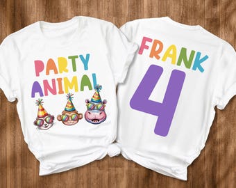 Personalized Party Animal Birthday Shirt - Zoo Animals Birthday Outfit - Wild Safari Party Shirt - Party Animal Tee