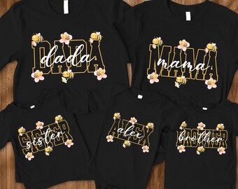 Bee First Birthday Shirt, Bee 1st Birthday Matching Family Shirt, Queen Bee Shirt, One Bee Birthday Tee, Bee Day Girl T-Shirt, Bee Mommy Me