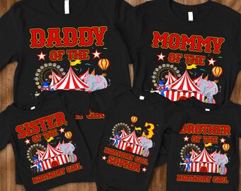 Personalized Circus Birthday Shirt, Custom Carnival Birthday Shirts, Family Circus Birthday Shirts, Carnival Birthday Party Family Shirt