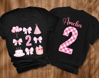 Bow Birthday Shirt, Bow Birthday, Coquette Birthday, Girl Birthday, Pink Bow Outfit, Pink Bow Party Outfit, Birthday Girl, Personalized
