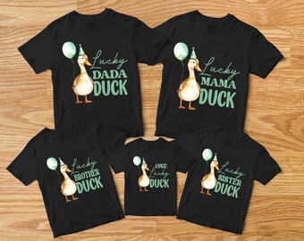 One Lucky Duck 1st Birthday Shirt | Boy Lucky Ducky 1st Birthday Outfit | Duck1st Birthday Matching Shirt | Family Matching Birthday