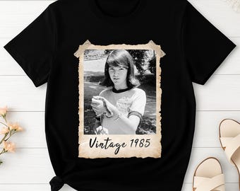 Custom Vintage Photo And Year Shirt, Custom Shirt With Picture Personalized 30th Birthday Gift Vintage 30th Birthday Party Vintage Est Shirt