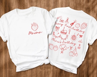 Berry First Birthday Family Matching Shirt Strawberry 1st Birthday Outfit Strawberry Themed Birthday Party Tees Mama Dada Strawberry Shirts