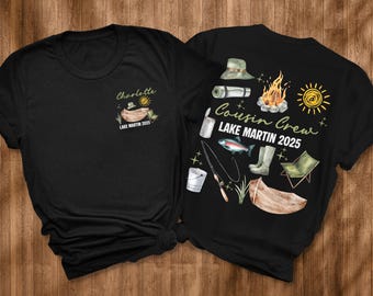 Custom cousin crew family lake trip shirt Kids lake vacation matching group tshirt Matching cousins 2025 lake crew personalized t shirt