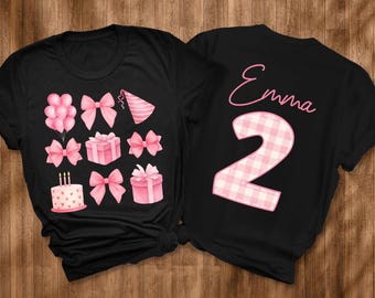 Bow Birthday Shirt, Bow Birthday, Coquette Birthday, Girl Birthday, Pink Bow Outfit, Pink Bow Party Outfit, Birthday Girl, Personalized