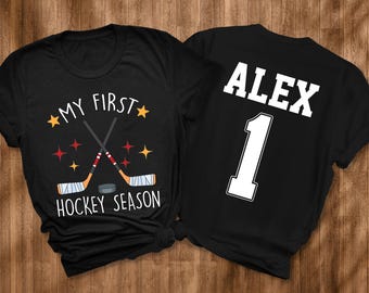 My First Hockey Season Onesie® - Hockey Baby Shower Gift - Hockey Onesie® - Baby Boy Onesie® - Gender Neutral Baby Bodysuit
