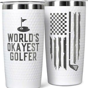 20oz Golf-Themed Insulated Tumbler - Keeps Drinks Hot or Cold for Hours - Ideal for Sports Enthusiasts, Outdoor Activities/GT-03