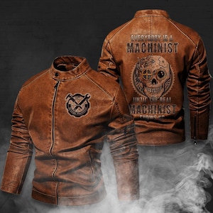 Mechanic Leather Jacket – Tough, Stylish, and Built for True Gearheads/LJ04