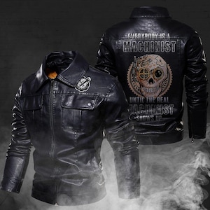 Mechanic Leather Jacket – Tough, Stylish, and Built for True Gearheads/LJ03
