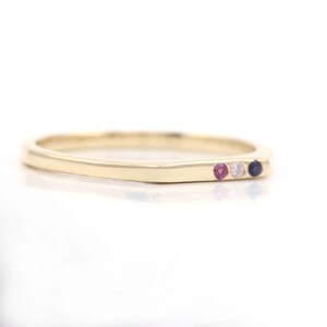 Rubin Rund Diamant Ring Blauer Saphir Diamant Ring / Geschenk für Er Liebe für immer Diamant Ring 14k Goldring Jubiläumsgeschenk für Frau