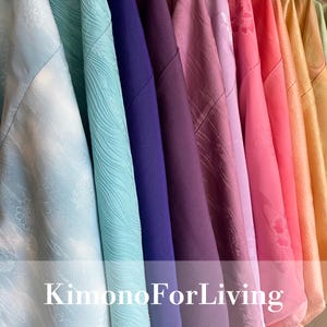 Colorful Japanese Kimono Mystery Box – 2 or 3 Vintage Kimonos in Bright Tones | For Styling, Sewing, or Collecting