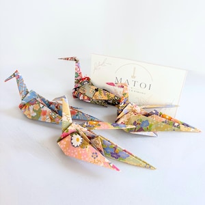 Handmade Origami Crane Place Card Holders | Japanese Wedding Table Decor | Set of 10–100