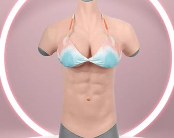 F-Cup Muscle Bodysuit | 3D Abs, Cosplay Body Shaper (S/L Size)