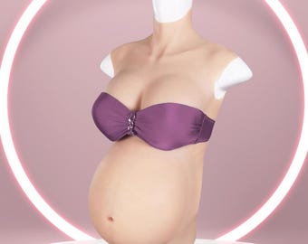 Realistic Silicone Pregnancy Belly with Chest – Cosplay Maternity Prop