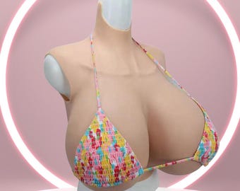Silicone Breast Forms I/K/Z Cup – Lightweight Cotton Filled Fake Boobs, Cosplay