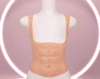 Women's Silicone Muscle Suit | Cosplay Fake Abs Vest