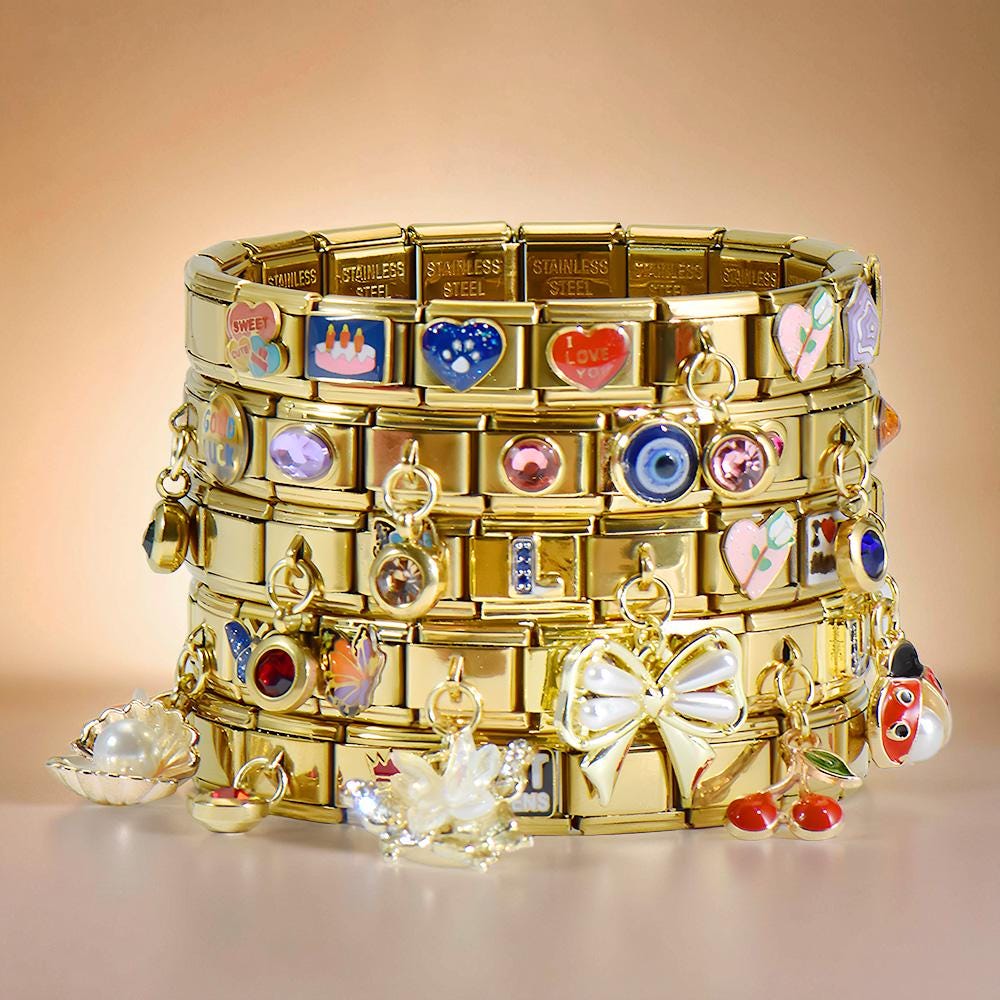 1 Mini Motivi A Trifoglio Braccialetti Bracciale Fioro Gioielli Di