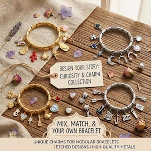 Charms para Pulseira Italiana de 9mm, Elos Modulares para Combinar, Tons Dourado/Prateado, Materiais para DIY, Presente Personalizado para